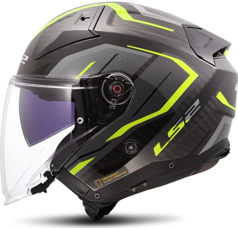 LS2 - OF603 Infinity II - Jethelm - Geel - Carbon