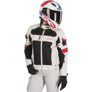 Motorjas Dames Pack 3D-AIR ON BOARD Grijs Zwart Rood + Membraan Dry-B