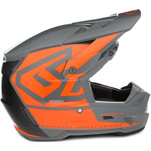 Crosshelm Kinderen 6D ATR-3Y Hex Glanzend Neon Oranje