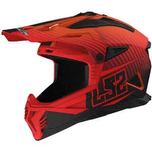 Crosshelm LS2 MX708 Fast II Duck Mat Hi-Vis Oranje-Rood