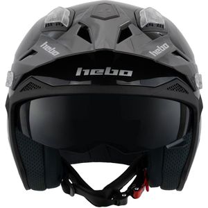 Trialhelm Hebo Zone 5 Monocolor Glanzend Zwart
