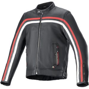 Motorjas Alpinestars Dyno Leather Zwart-Rood-Ecru