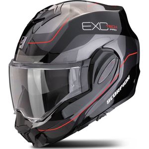 Modulaire Helm Scorpion EXO-TECH EVO PRO Commuta Zwart-Grijs-Rood