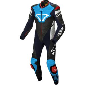 Leren Motorpak Macna Tracktix Night Eye Blauw