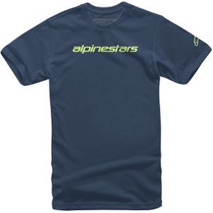 T-shirt Alpinestars Linear Wordmark Marineblauw-Lime