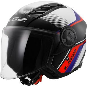 Jethelm LS2 OF616 Airflow II Rush Wit-Blauw-Rood