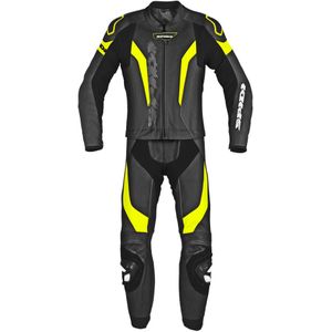 Leren 2-delig Motorpak SPIDI Laser Touring Zwart-Geel