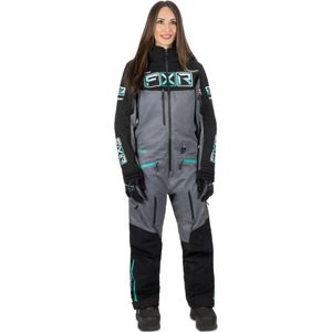 Sneeuwpak Dames FXR Maverick F.A.S.T. Geïsoleerd Zwart-Mid Grijs Heather-Vervaagd Muntgroen