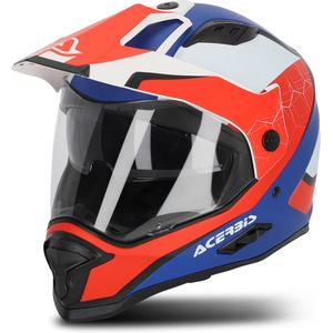Adventure Helm Acerbis Reactive Wit-Blauw-Rood
