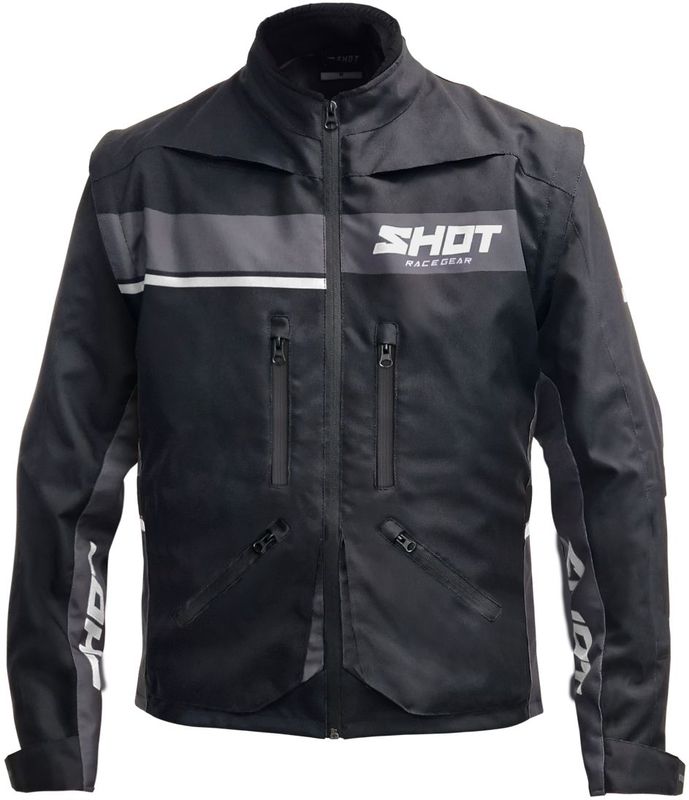 Shot - Contact Assault 2.0 - Endurojas - Zwart - Polyester 600 Deniers, Waterdicht, Verwijderbare Mouwen