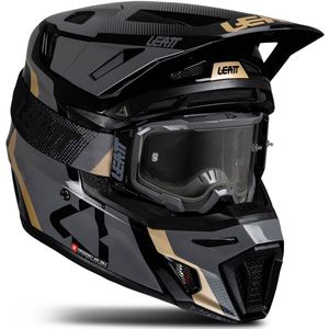 Crosshelm Leatt Moto 8.5 Zwart met Crossbril Velocity 6.5 Iridium