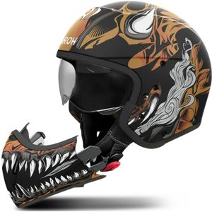 Airoh - J 110 Oni - Systeemhelm - Zwart - Koolstofvezel