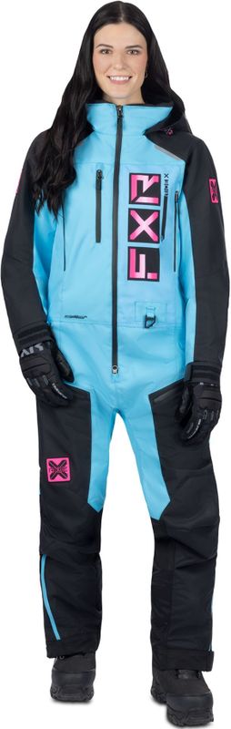 FXR - Recruit Lite - Sneeuwpak - Zwart-Houtskool-Fuchsia - 300D Polyester