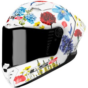 Integraalhelm LS2 FF805 Thunder Carbon GP Aero Flowers Wit