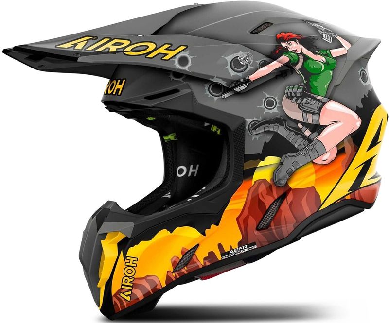 Airoh - Twist 3 Adventure - Offroadhelm - Grijs Mat