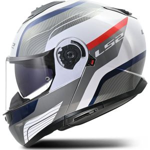 LS2 - FF908 Strobe II - Systeemhelm - Monza - Wit Blauw Rood