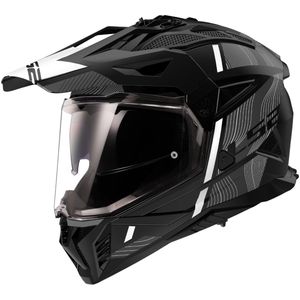 LS2 - Pioneer II Hill MX702 - Motorhelm - Mat Zwart/Wit