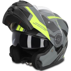 Modulaire Helm Acerbis Serel Zwart-Geel Fluo