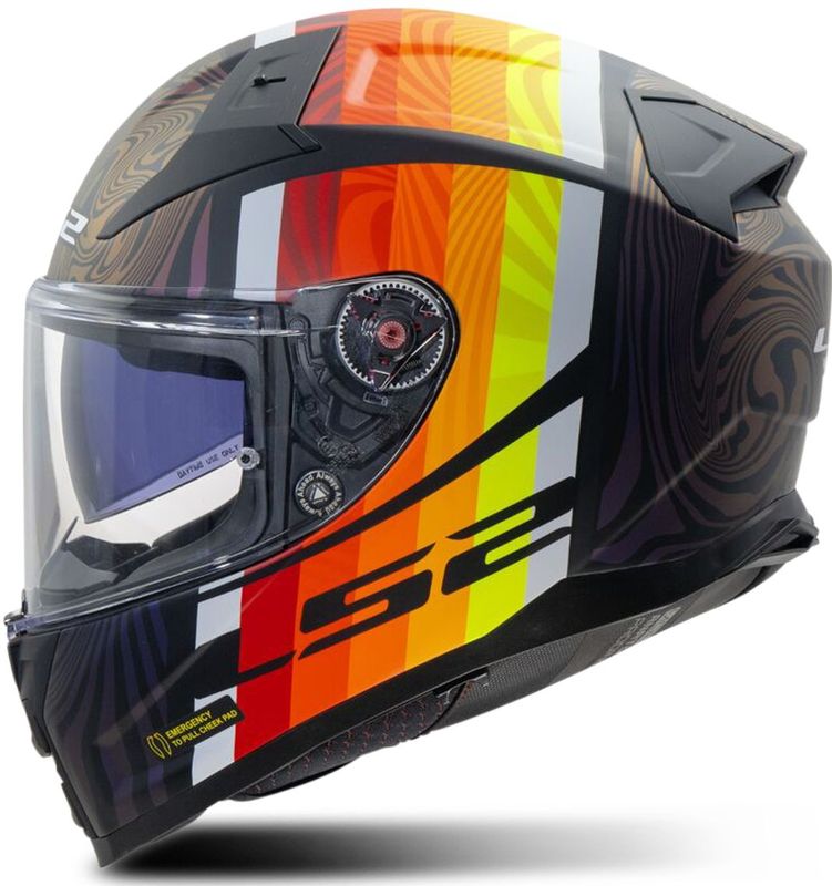 LS2 - FF320 - Integraalhelm - Glasvezel - Zwart - Pinlock® Max Vision