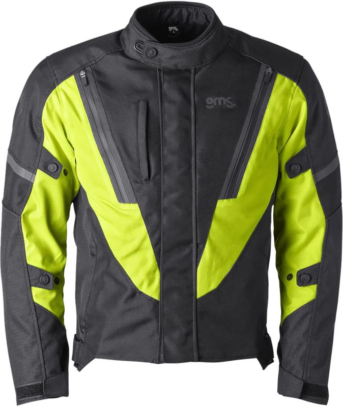 GMS - Avon WP - Waterdichte Motorfiets Textieljas - Zwart - Polyester
