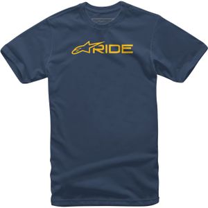T-shirt Alpinestars Ride 3.0 Marineblauw-Goud