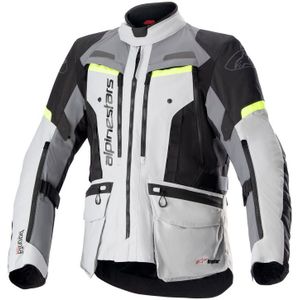 Motorjas Alpinestars Bogota' Pro Drystar Ice Grijs-Donkergrijs-Geel Fluo