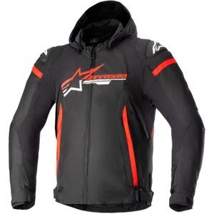 Motorjas Alpinestars Zaca Waterdicht Zwart-Helder Rood-Wit