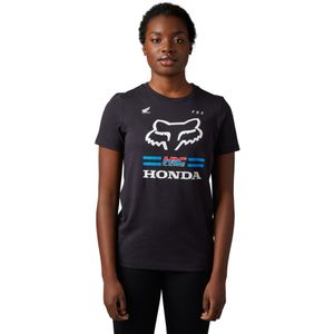 T-shirt FOX X Honda SS Dames Zwart