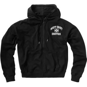 Hoodie met Rits West Coast Choppers Iron Oversized