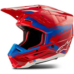 Crosshelm Alpinestars SM5 Action 2 Rood-Blauw