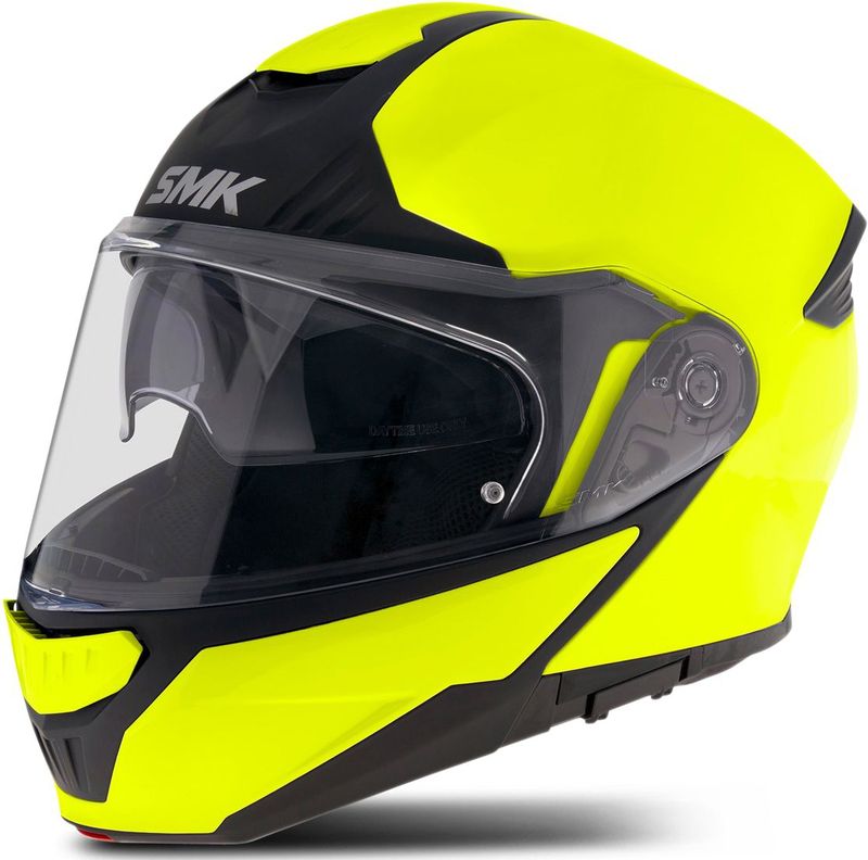 Modulaire Helm SMK Gullwing Solid Fluorescent Geel