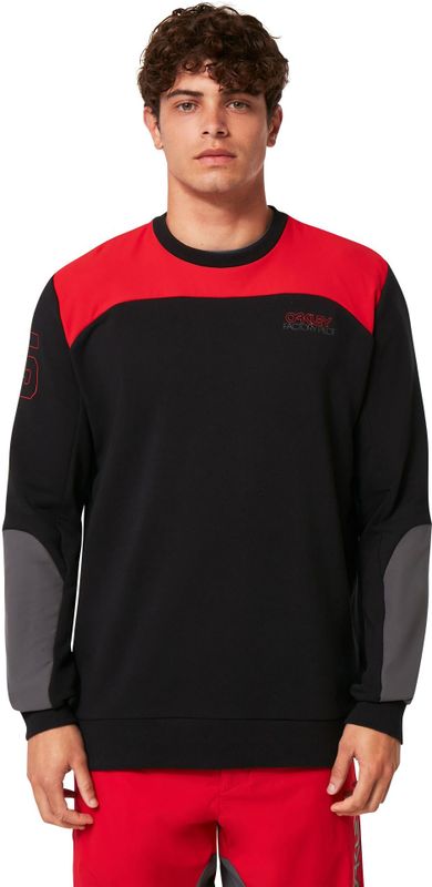 Oakley - Seeker Hoodie - Zwart - Katoen - Geribbelde Ronde Hals