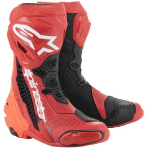 Motorlaarzen Alpinestars Supertech R Vented Helder Rood-Neon Rood