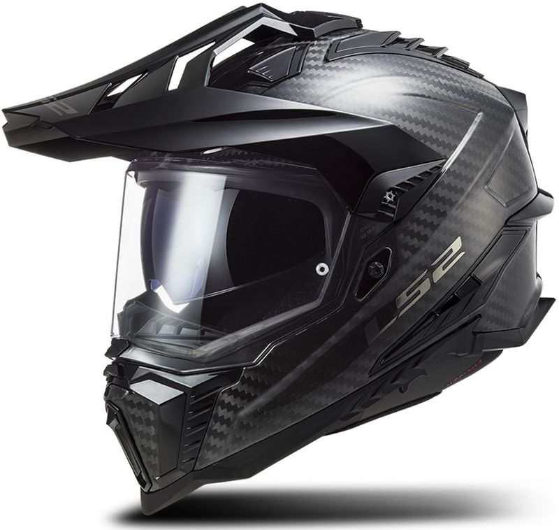 LS2 - MX701 C Explorer - Adventure Helm - Glans Carbon - Zwart