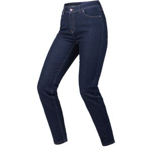 Valandova - Dames Motorjeans - Blauw - Katoen-Polyamide Mix