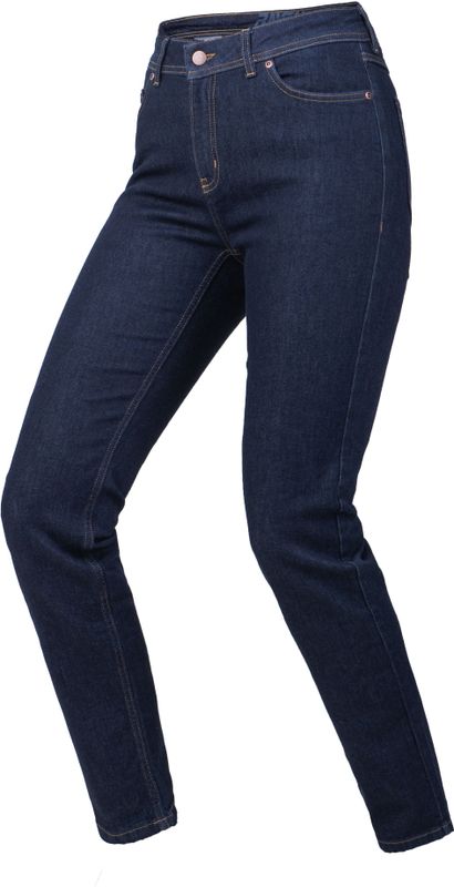 Valandova - Dames Motorjeans - Blauw - Katoen-Polyamide Mix