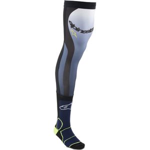 Crosssokken Alpinestars Knee Brace Marineblauw-Geel Fluo