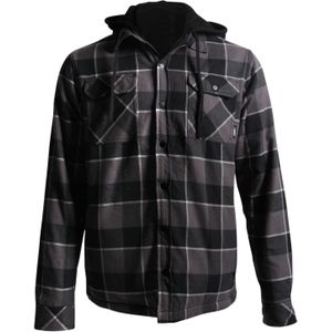 509 Groomer - Flanellen Overhemd - Blauw - Katoen - Capuchon en Zakken