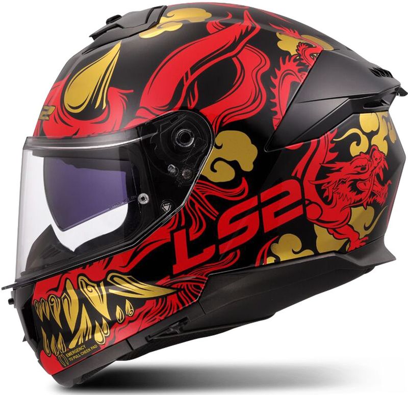 LS2 - FF808 Stream II Drako - Integraalhelm - Zwart/Rood