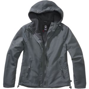 Jas Dames Brandit Windbreaker Frontzip Antracite