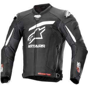Motorjas Alpinestars GP Plus R V4 Rideknit Leather Zwart-Wit