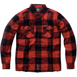 Houthakkershemd - Rood/Zwart - Geborsteld Katoen - Normale Snede