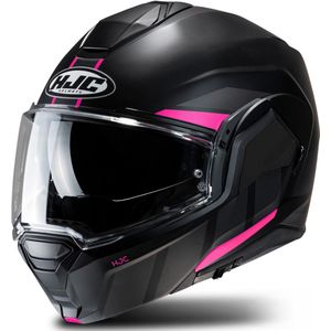 Modulaire Helm HJC I100 Beis Zwart-Roze