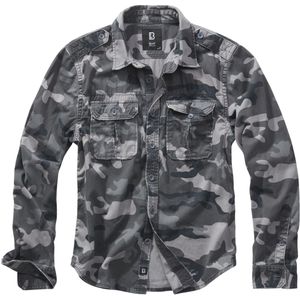 Shirt met Lange Mouwen Brandit Vintage Grijs Camo