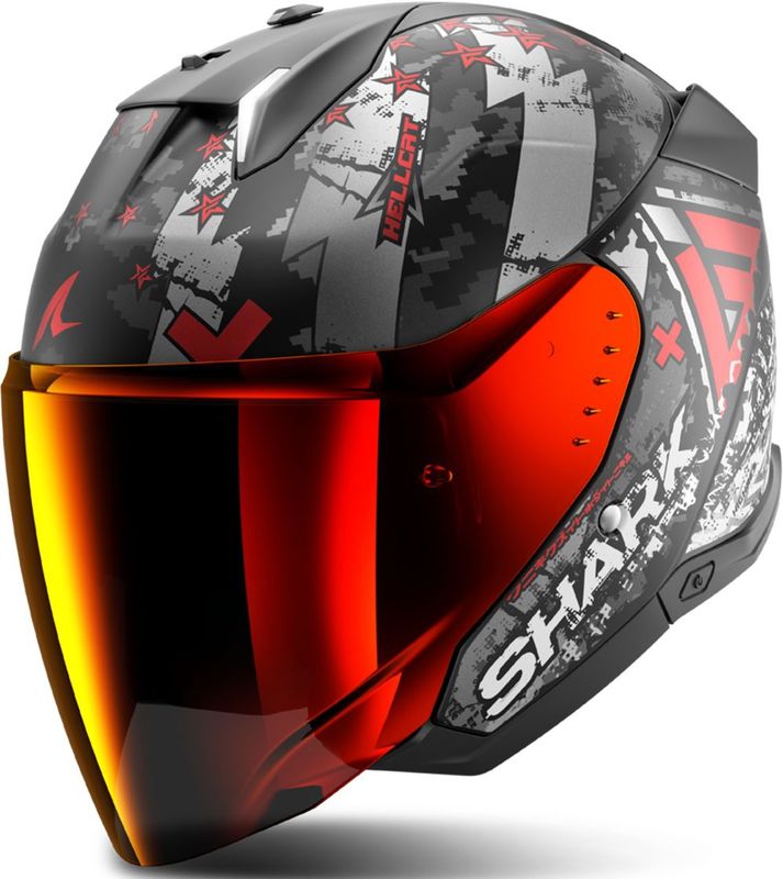 SHARK - Skwal i3 Jet Hellcat - Motorhelm - Zwart - Aerodynamisch Ontwerp