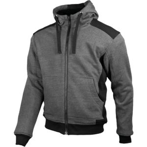 Motorhoodie GMS Grizzly Antraciet-Zwart