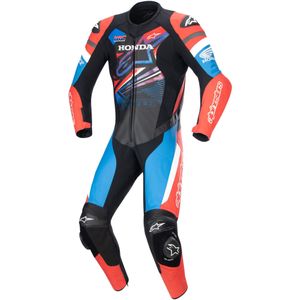 Leren Motorpak Alpinestars Honda GP Force . Zwart-Fel Rood-Blauw