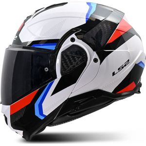 Modulaire Helm LS2 FF910 Advant II Wit-Blauw-Rood