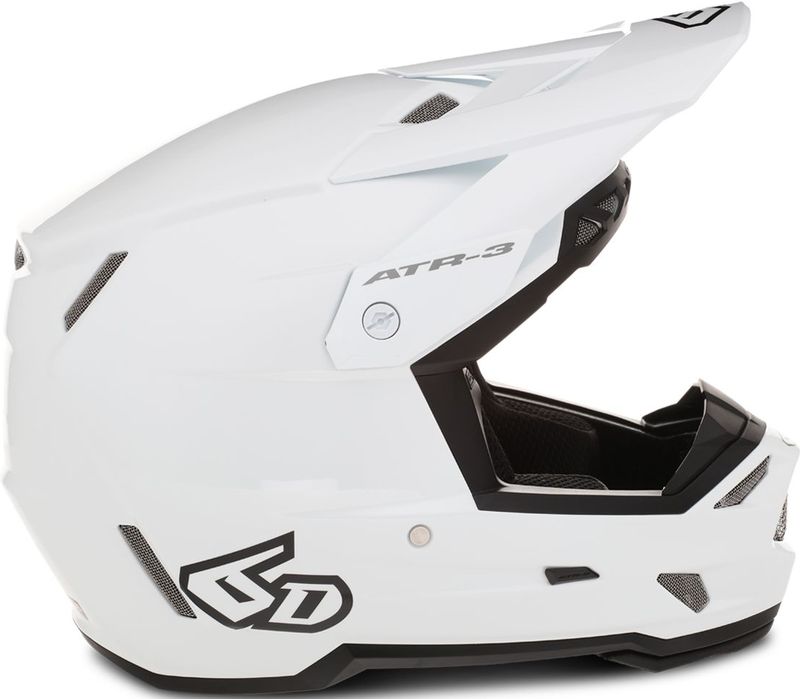 Crosshelm Kinderen 6D ATR-3Y Solid Glanzend Wit