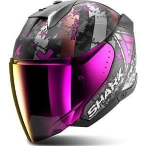 SHARK - Skwal i3 Jet Hellcat - Motorhelm - Zwart - Kunststof